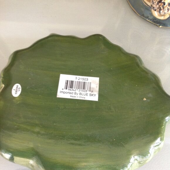 Blue Sky Clay Works Tulip Flower Mushroom House and Underplate Tealight Holder - Picture 8 of 8